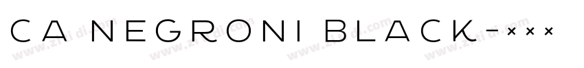 CA Negroni Black字体转换 CA Negroni Black字体转换